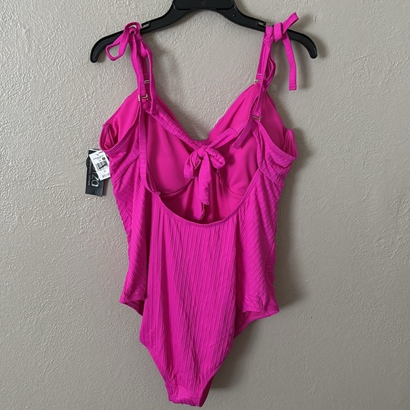 Plus Size Women’s Ibiza One Piece Swimsuit, Pink, 3X - Picture 6 of 9